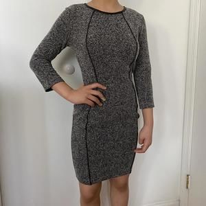 Hm Gray Bodycon Dress Mid